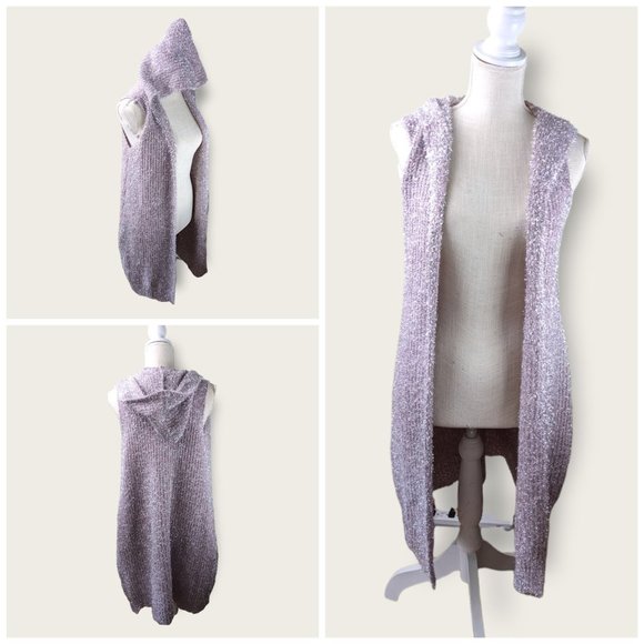 Sweaters - Hooded Vest Cardigan Size Small Medium